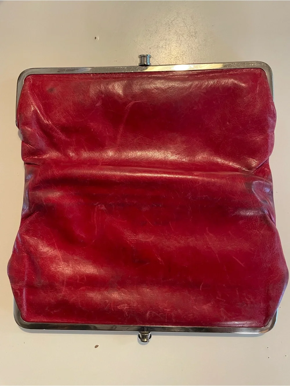 Red Hobo Lauren Clutch Wallet